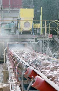 100mm Nominal Product on Discharge Conveyor